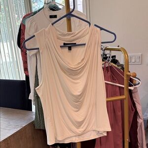 Banana Republic Cream Drape Tank Top